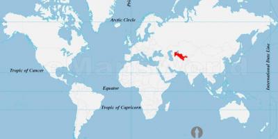 우즈베키스탄치에는 세계 지도